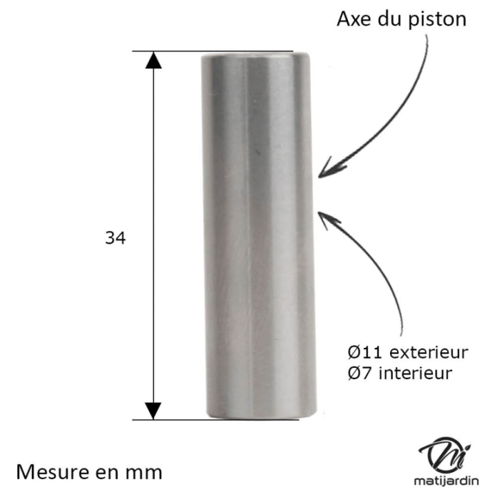 Cylindre piston adaptable pour tronçonneuse 4500. Diamètre 43 mm