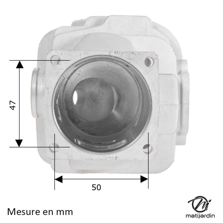 Cylindre piston adaptable pour tronçonneuse Stihl MS381. Diamètre 52 mm