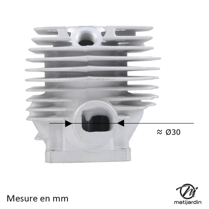 Cylindre piston adaptable pour tronçonneuse Stihl MS381. Diamètre 52 mm