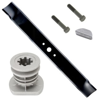 Lame + support de lame + clavette + vis pour Castelgarden R534TR R534TRE