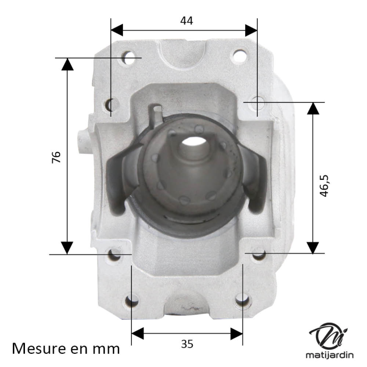 Cylindre piston adaptable pour tronçonneuse Husqvarna 142. Diamètre 40 mm