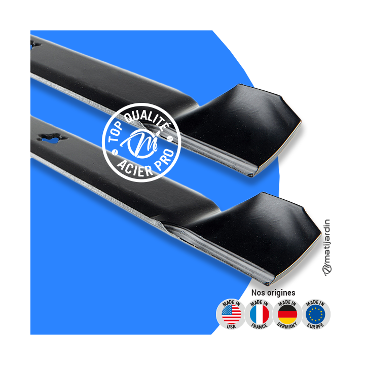 Lame + support + vis pour tondeuse AYP/Roper Bernard Loisirs Husquvarna. 53 cm