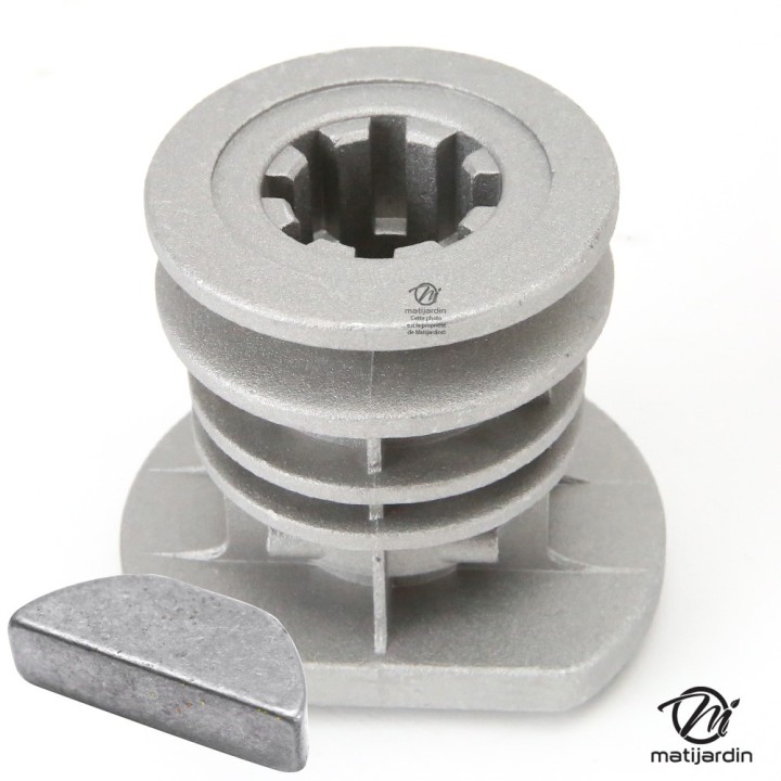 Lame + support de lame + clavette + vis pour Castelgarden R534TR R534TRE