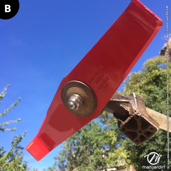 Lame débroussailleuse droite Oregon. Ø 300 mm. Alésage 25,4 mm. Epaisseur 4 mm