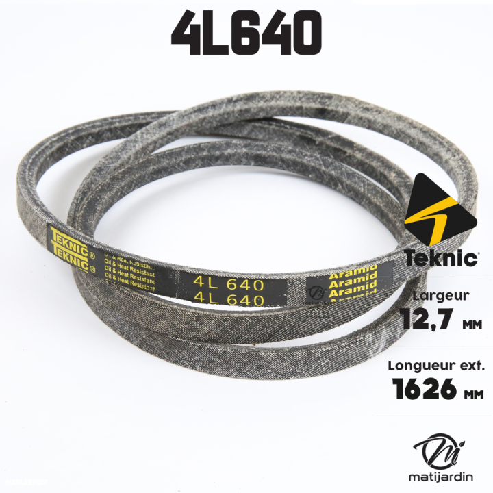 Courroie tondeuse Teknic 4L64 Kevlar Trapézoïdale - 12,7 mm x 1626 mm