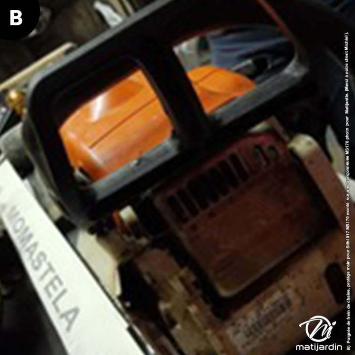 Poignée de frein de chaîne, protège main pour tronçonneuse Stihl 017 MS170