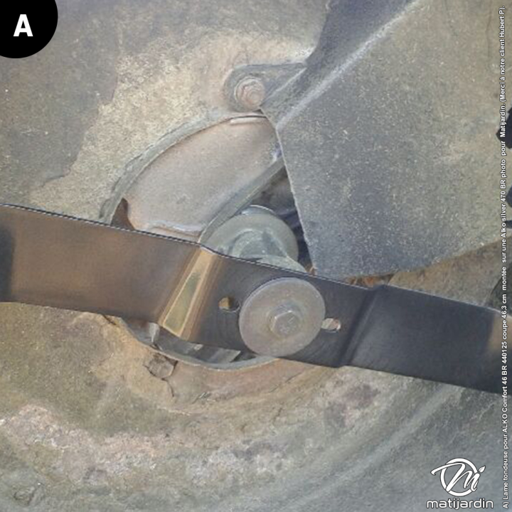 Lame tondeuse pour ALKO Comfort 46 BR. N° 440125. Coupe 46,3 cm