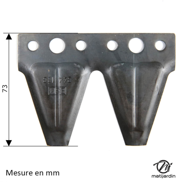Lame courbée double pour Iseki  N° IG-007-002, IG-007-001