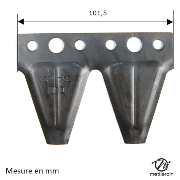 Lame courbée double pour Iseki  N° IG-007-002, IG-007-001