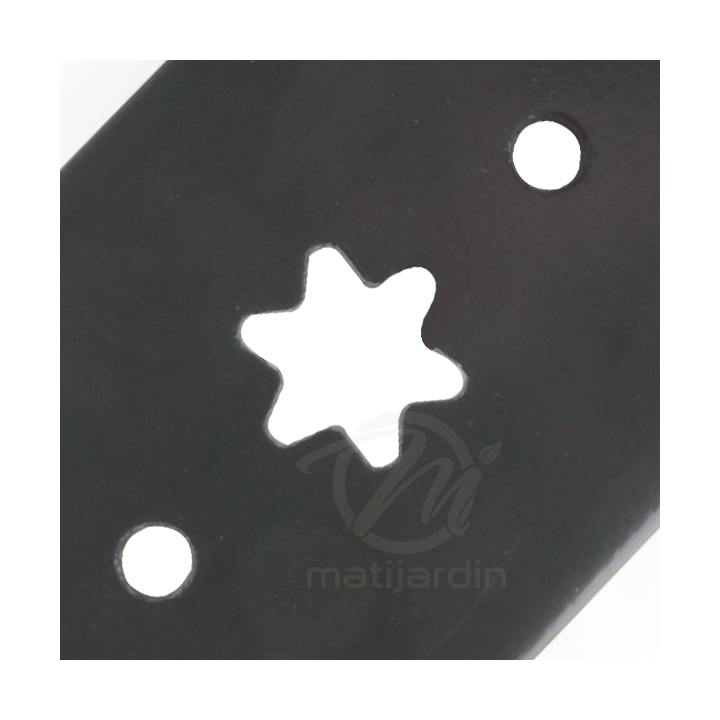 Lame tondeuse pour MTD. N°942-0677. Coupe 46,7 cm