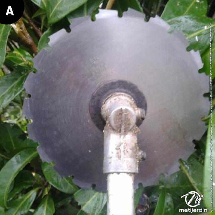 Lame disque 22 dents débroussailleuse. Gouges dentés. Ø 200 mm. Alésage 25,4 mm. Epaisseur 1,6 mm