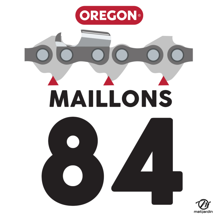Guide tronçonneuse Oregon 60 cm. 3/8" 1,5 mm 84 maillons 248RNDD009 Power Match