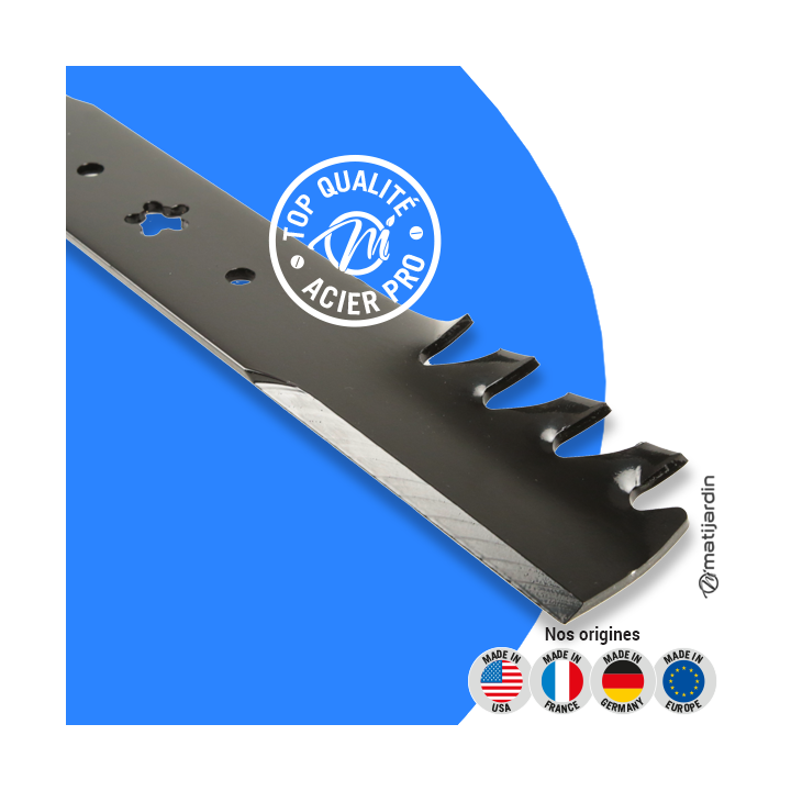 Lame tondeuse pour AYP/Roper 38". N° 138497. Coupe 49 cm
