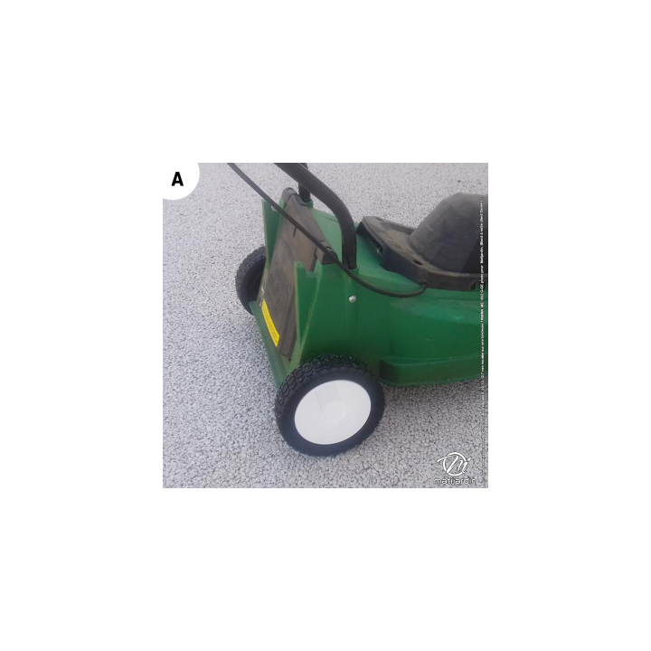 Roue de tondeuse universelle. Ø 150 mm. Livrée avec jeu de bagues