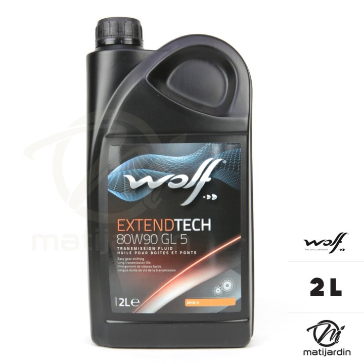 Huile de transmission 80w90 GL5 Wolf 2 Litres
