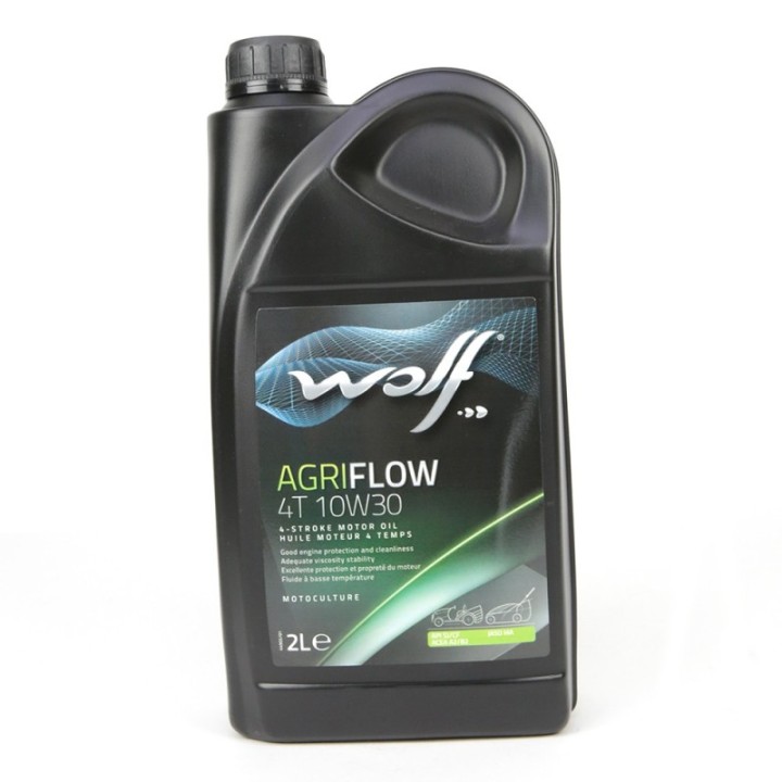 Huile moteur Agriflow 4T 10W30 Wolf 2 Litres
