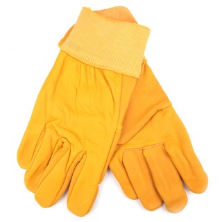 Gants jaune. Cuir et jardin. Taille 10. HanderGreen®