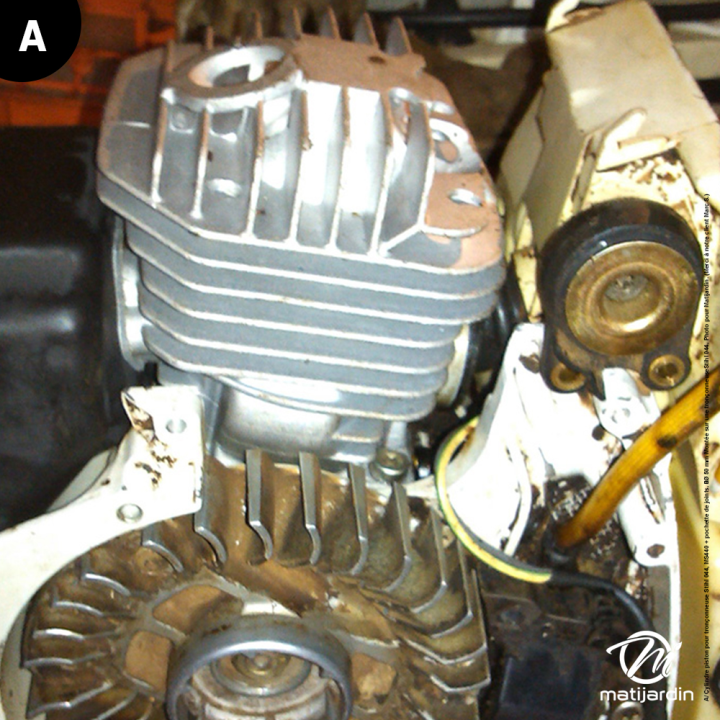 Cylindre piston adaptable pour tronçonneuse Stihl 044, MS440 + pochette de joints. Diamètre 50 mm