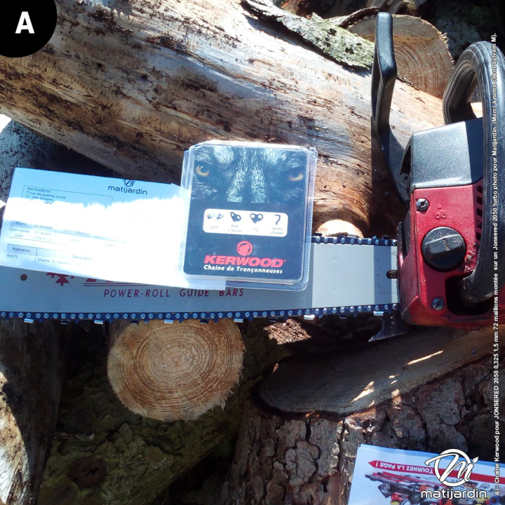 Chaine Kerwood pour JONSERED 2050 0,325 1,5 mm 72 maillons