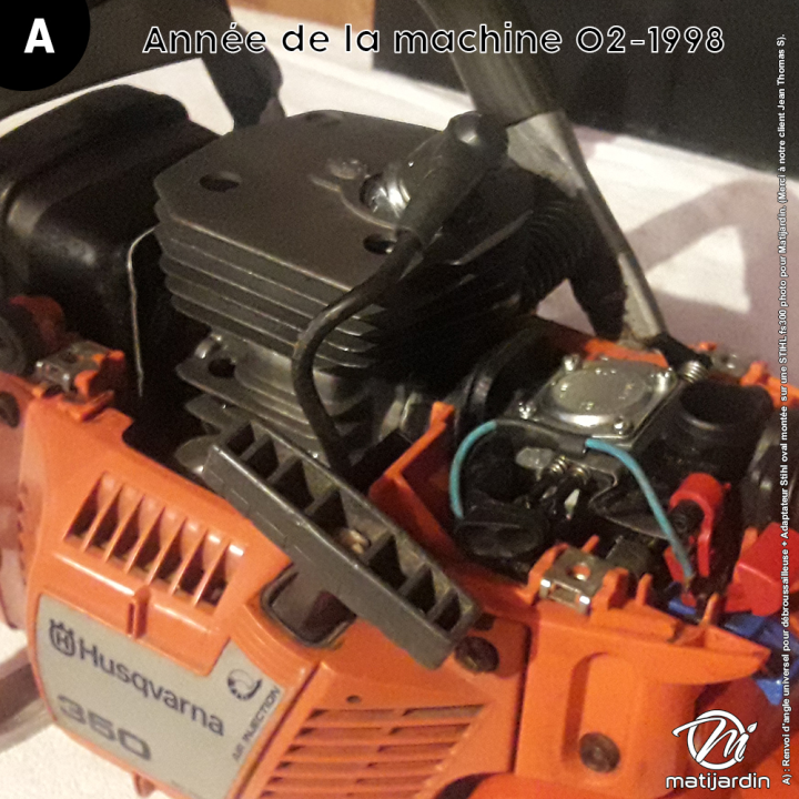 Cylindre piston  pour tronçonneuse Husqvarna 350. Ø 44 mm