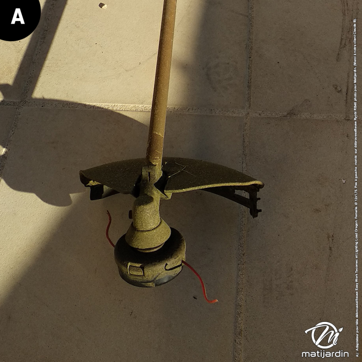 Adaptateur pour tête débroussailleuse Easy Work Tecomec. Femelle. Ø 12x1,75. Pas à gauche