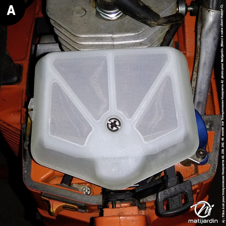 Filtre à air adaptable pour tronçonneuse Husqvarna 42, 238, 242, 46
