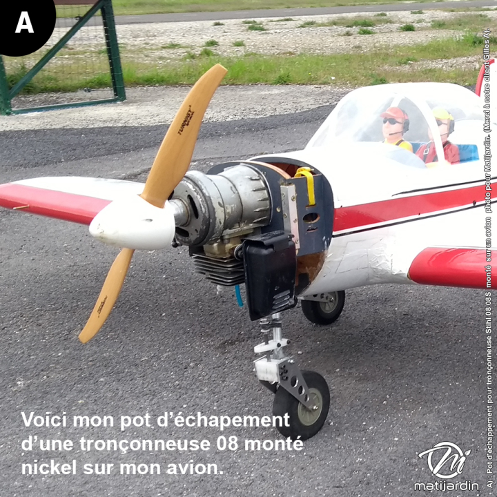 Pot d'échappement pour tronçonneuse Stihl 08 08S