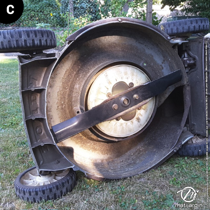 Lame tondeuse pour Honda HR214. N° 72511-464-000. Coupe 53 cm