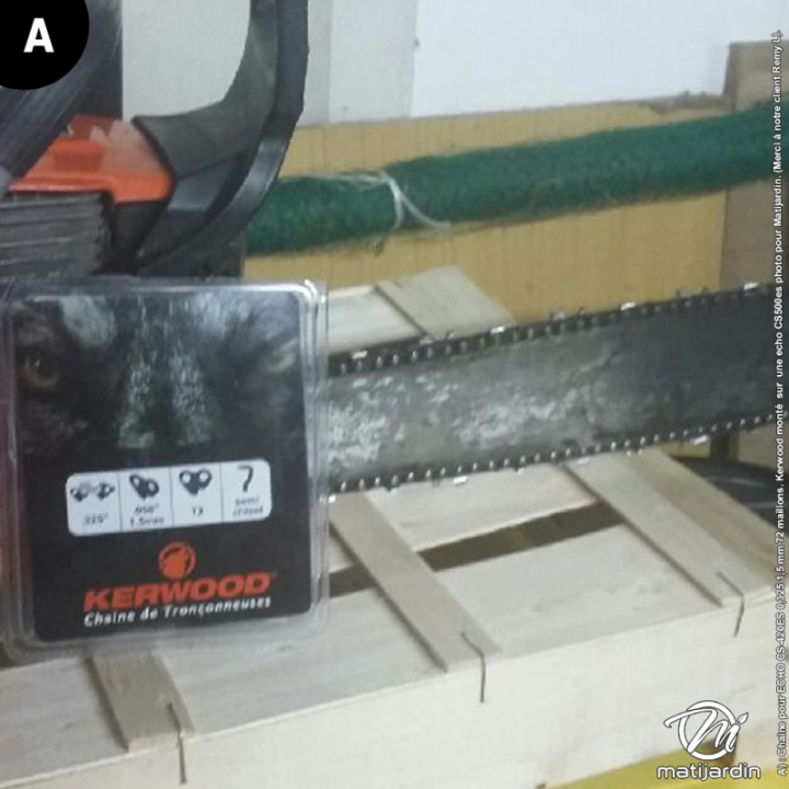 Chaine pour ECHO CS-420ES 0,325 1,5 mm 72 maillons. Kerwood