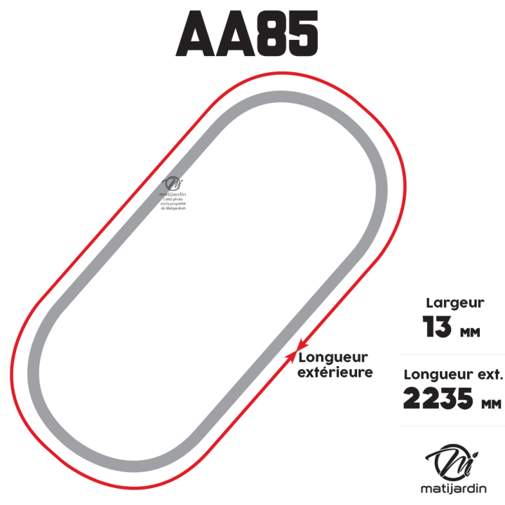 Courroie tondeuse Héxagonale AA86 - 13 mm x 2267 mm