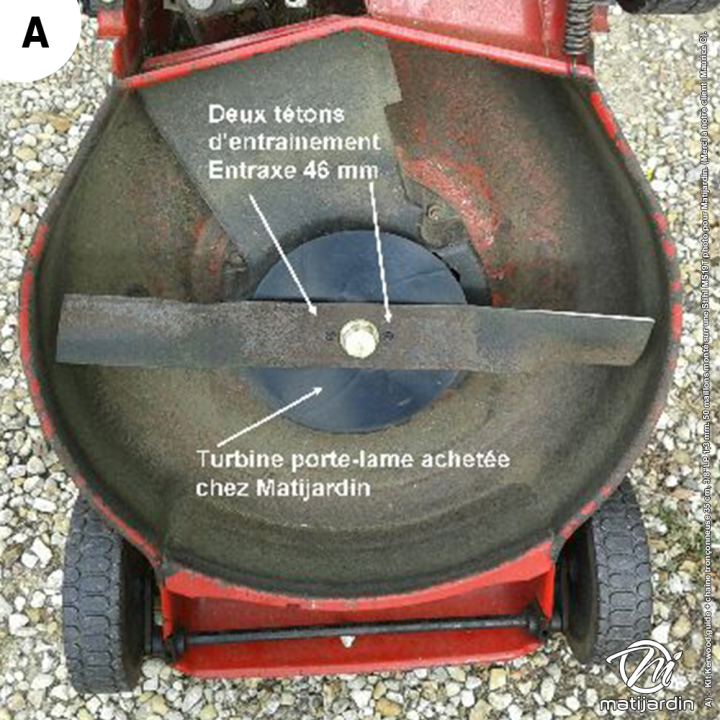 Turbine de ventilation pour tondeuse Castelgarden N° 22465602/0