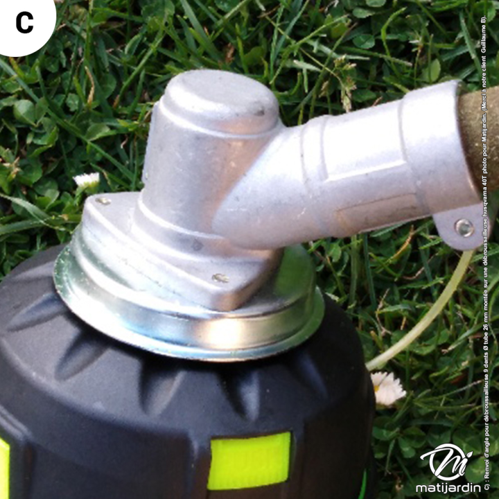 Renvoi d'angle pour débroussailleuse 9 dents