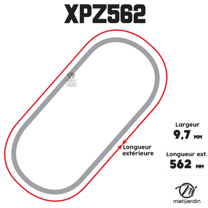 Courroie tondeuse simple denture 1200 -S8M12 n° 9585 -0135 -01
