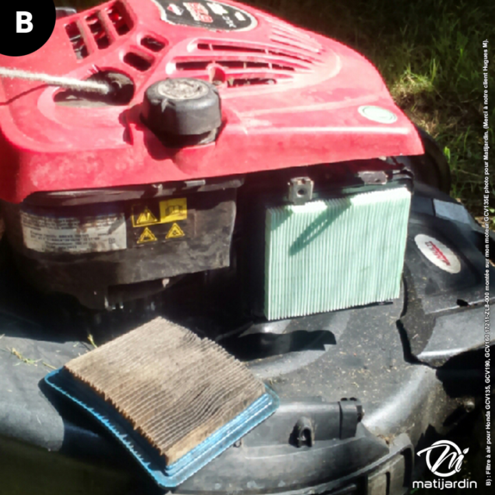 Filtre à air adaptable pour moteur Honda N° 17211-ZL8-000