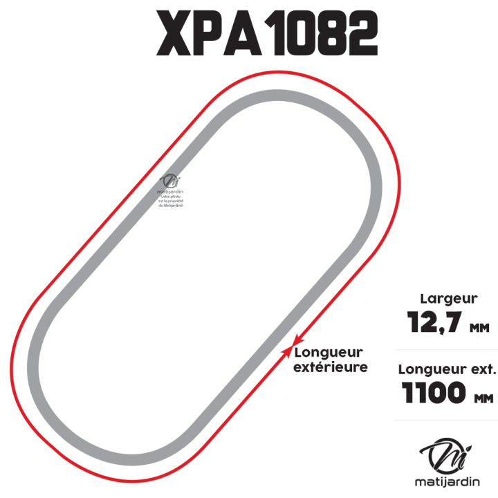 Courroie tondeuse XPA1082 Trapézoïdale crantée - 12,7 mm x 1100 mm