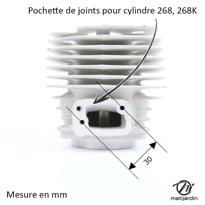 Cylindre & piston pour Husqvarna 268, 268K diam 50mm