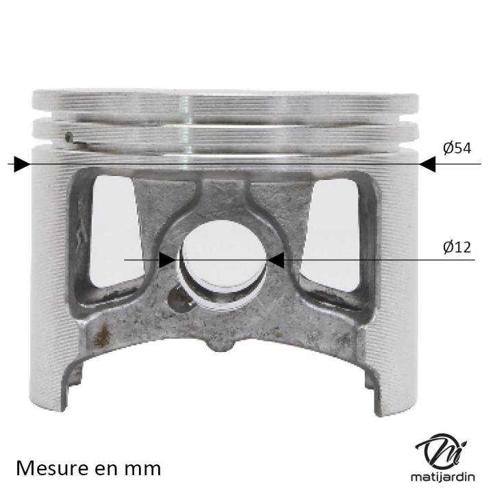 Cylindre piston adaptable pour tronçonneuse Stihl 066 MS660 + pochette de joints. Diamètre 54 mm