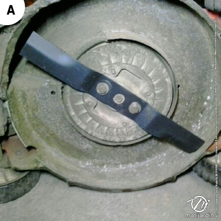 Lame tondeuse pour Kubota 5019. N° 65601-37210. Coupe 46,5 cm