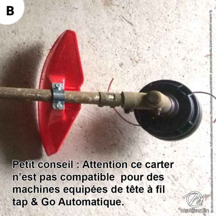 Carter de protection universel débroussailleuse avec inserts caoutchoucs. Déflecteur petit modèle