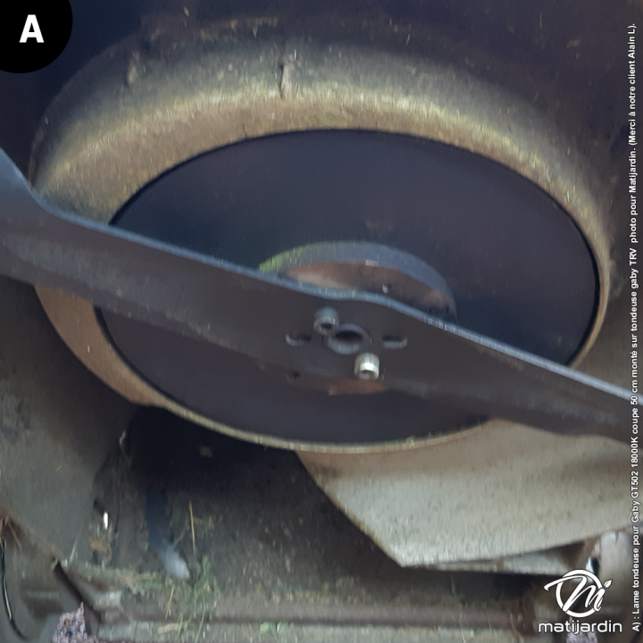 Lame tondeuse pour Gaby GT502. N° 18000K. Coupe 50 cm