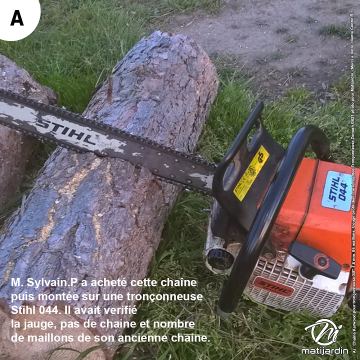 Chaine Kerwood pour STIHL 044 3/8 1,6 mm 84 maillons