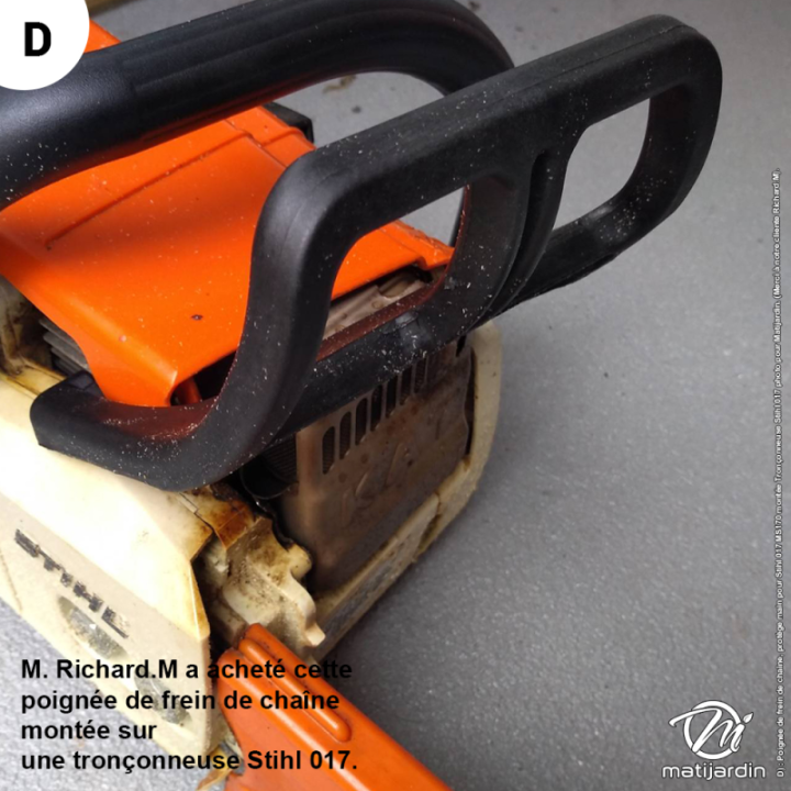 Poignée de frein de chaîne, protège main pour tronçonneuse Stihl 017 MS170