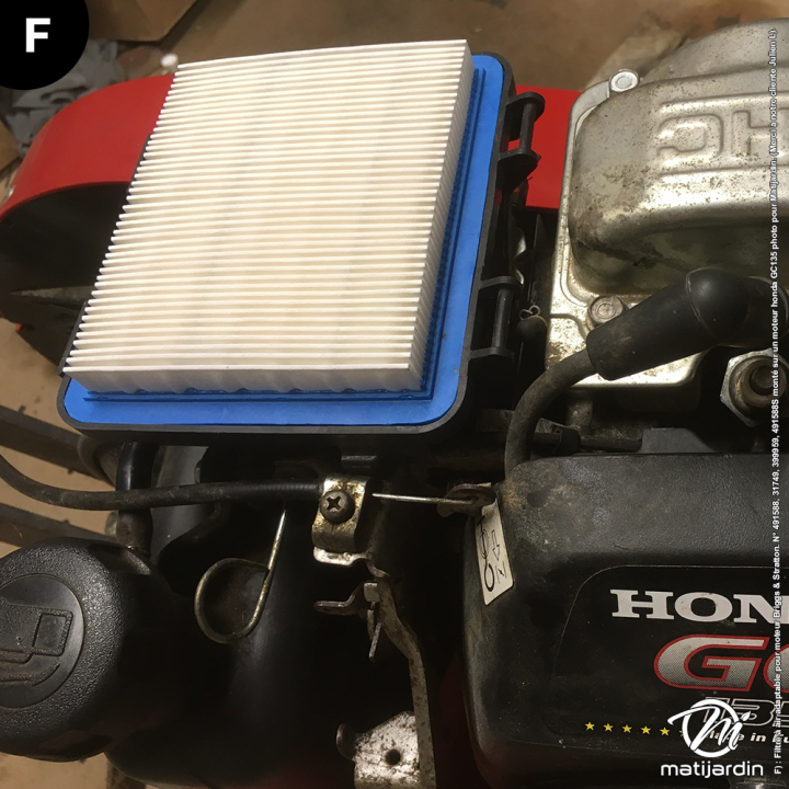 Filtre à air adaptable pour moteur Briggs & Stratton. N° 491588, 31749, 399959, 491588S