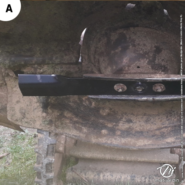 Lame tondeuse pour Honda UM536. N° 72511-464-000. Coupe 53 cm