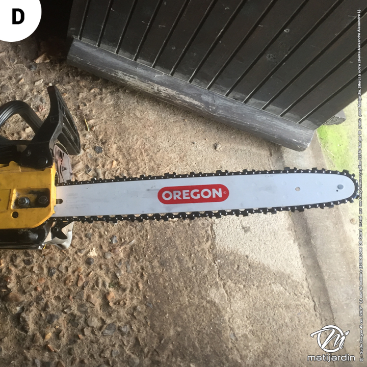 Guide tronçonneuse Oregon 45 cm. 3/8" 1,3 mm 60 maillons 180SDEA095 DB Guard
