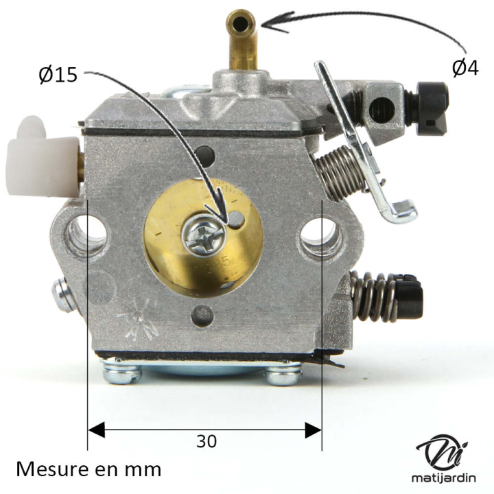 Carburateur complet d'origine Walbro type WT-194-1. Pour tronçonneuse Stihl 024, 026, MS240, MS260