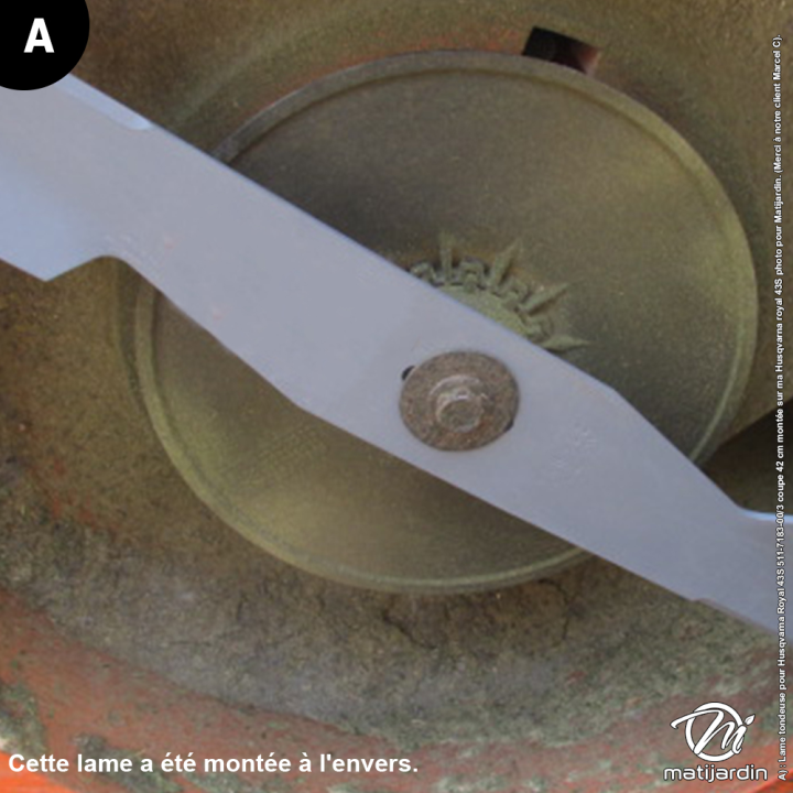 Lame tondeuse pour Husqvarna Royal 43S 511-7183-00/3 coupe 42 cm