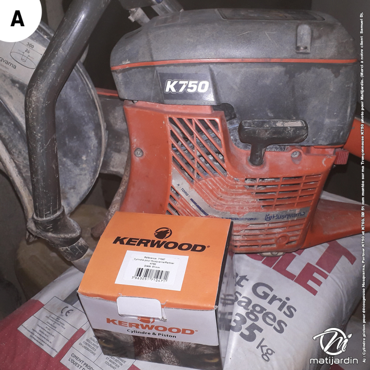 Cylindre & piston pour Husqvarna / Partner K750 51mm