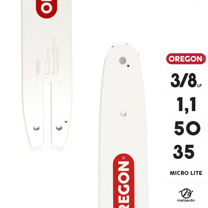 Guide tronçonneuse Oregon 35 cm. 3/8"LP 1,1 mm 50 maillons 144MLEA074 Micro Lite