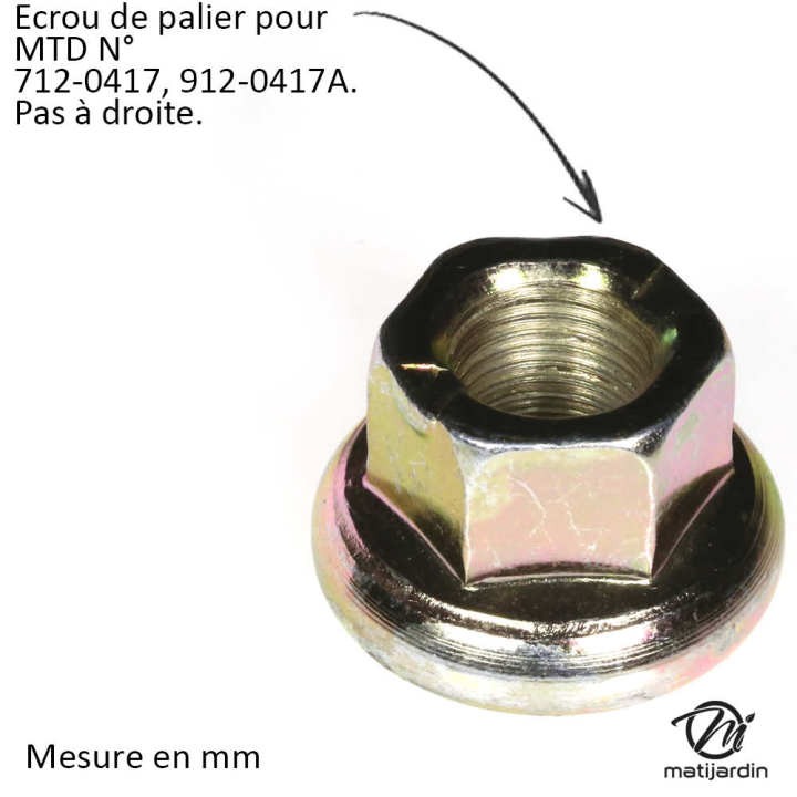 Arbre de palier de lame N° 137646  pour AYP